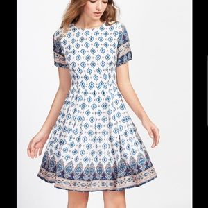 NWOT Jeuvre Ornate Fit and Flare Dress